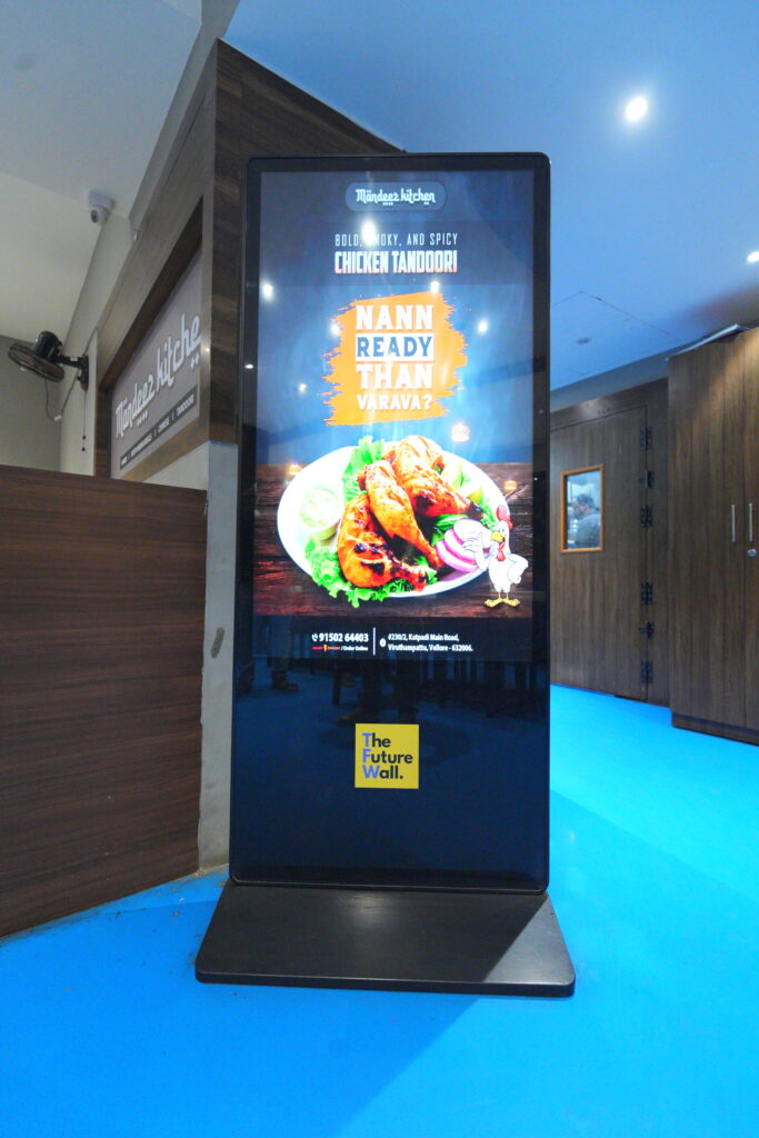 Display your menu in the smart display by category with The Future Wall.